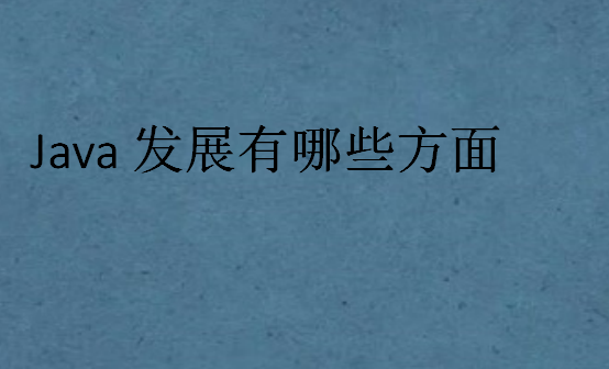 Java發展有哪些方面