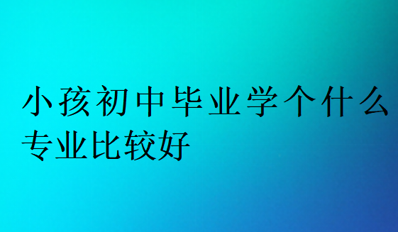 小孩初中畢業學個什么專業比較好
